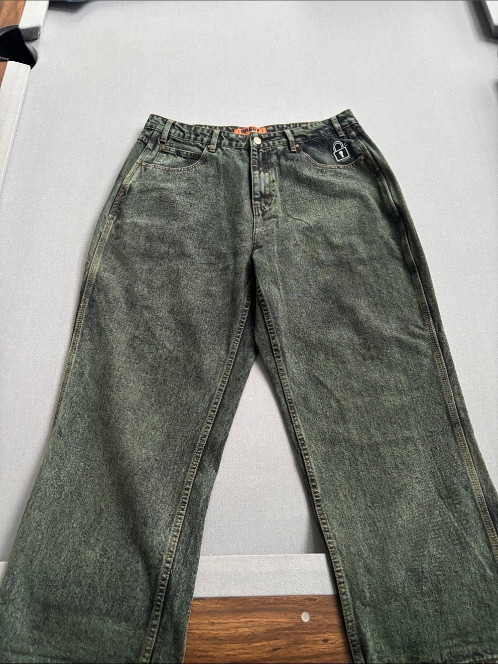 Men's Baggy Green Jeans